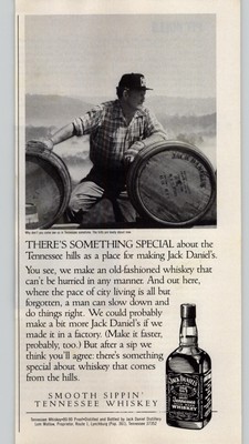 1987 Jack Daniels Whiskey Vintage Print Ad Whiskey Barrels Tennessee Hills Photo