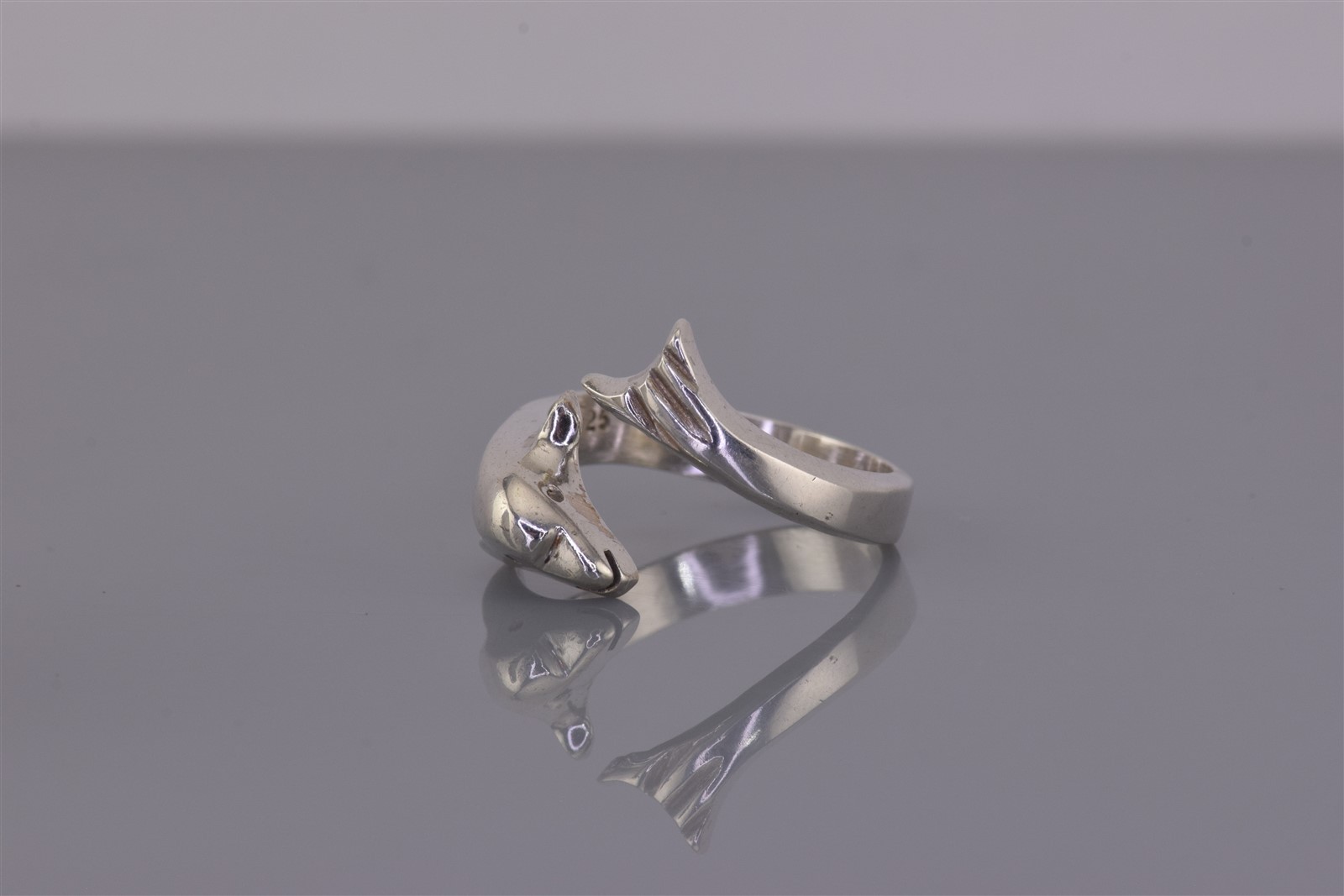 Sterling Silver Dimensional Wrap Around Dolphin S… - image 6