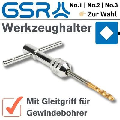 GSR Werkzeughalter mit Gleitgriff für Gewindebohrer | No.1 | No.2 | No.3 - Bild 1 von 4