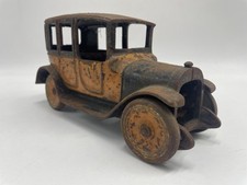 Antique Arcade Yellow Cab Toy Taxi Car   Cast Iron