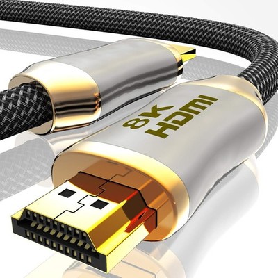 HDMI Kabel 2.1 Glasfaser - 8K 120Hz   4k 240Hz HDR10+ 3D eARC CEC HDCP 2.3