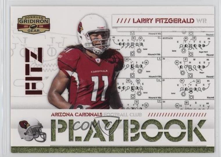 2008 Donruss Gridiron Gear Playbook Red Larry Fitzgerald #PL-14 HOF 11ur