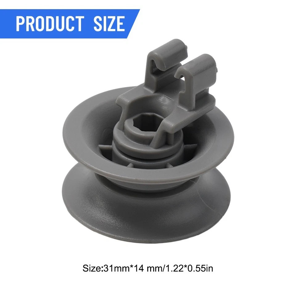 4x Korbrolle für Geschirrspüler Oberkorb für Bosch für Siemens 611666 - Bild 2 von 4