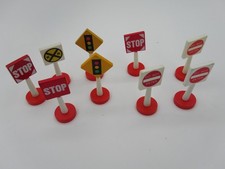 Mixed Plastic Traffic Signs Lot Thomas friends BRIO "Look"