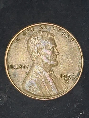 1953 S Wheat Penny Cent Circulated