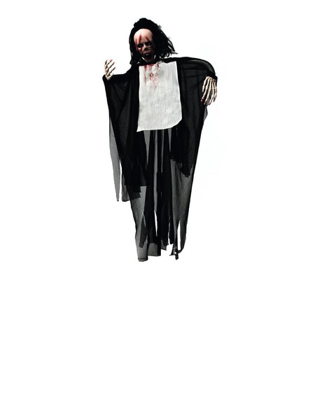 Crazy Ghost Anim. Halloween Figur 95Cm, Bewegung, Blinkende Augen+GeräUsche-image