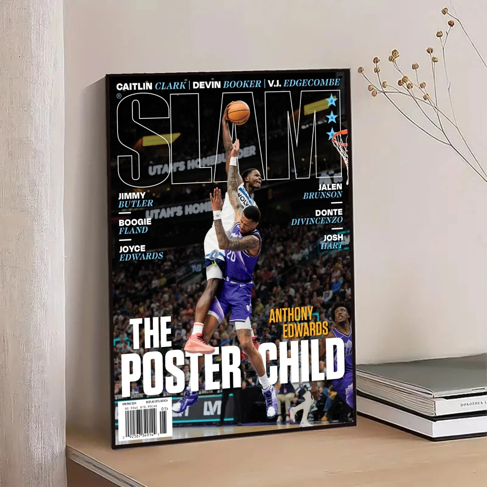 Anthony Edwards Minnesota Timberwolves NBA Vertical Poster