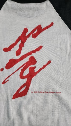 Vintage 80s Rush Grace Under Pressure Raglon T-shirt Sz M 1984 Graphic Band Tee - Picture 11 of 14