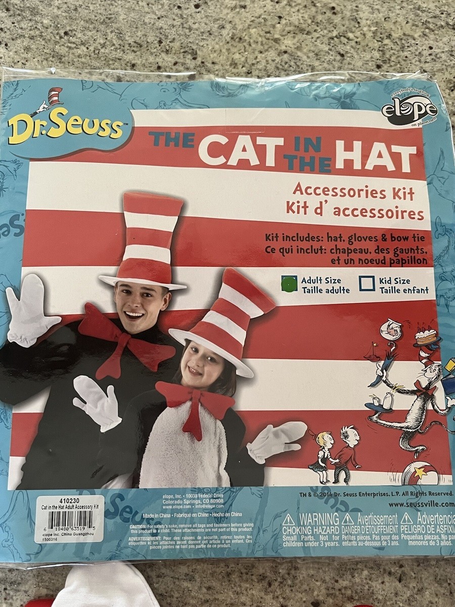 Halloween Costume Dr. Seuss halloween Hat, Gloves And Bow Tie | eBay