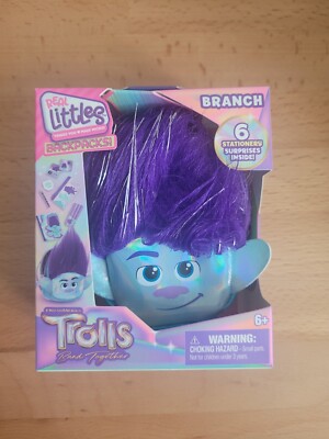 NEW Real Littles Trolls Band Together Backpack BRANCH + 6 SURPRISES + SEALED