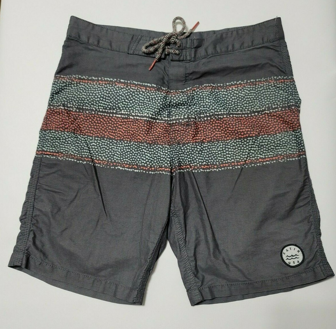 Katin Board Shorts Mens 30x8 America's Surf Ocean Swimwear Waist Tie