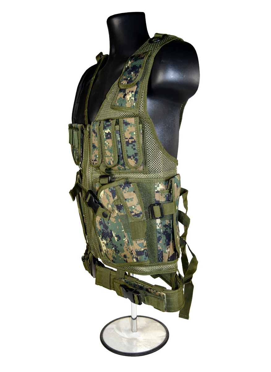 Tactical Multi Function Vest, Digital Green Camouflage | eBay