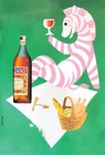Vintage Cinzano Liquor Poster Art CANVAS PRINT Zebra 16"X12"