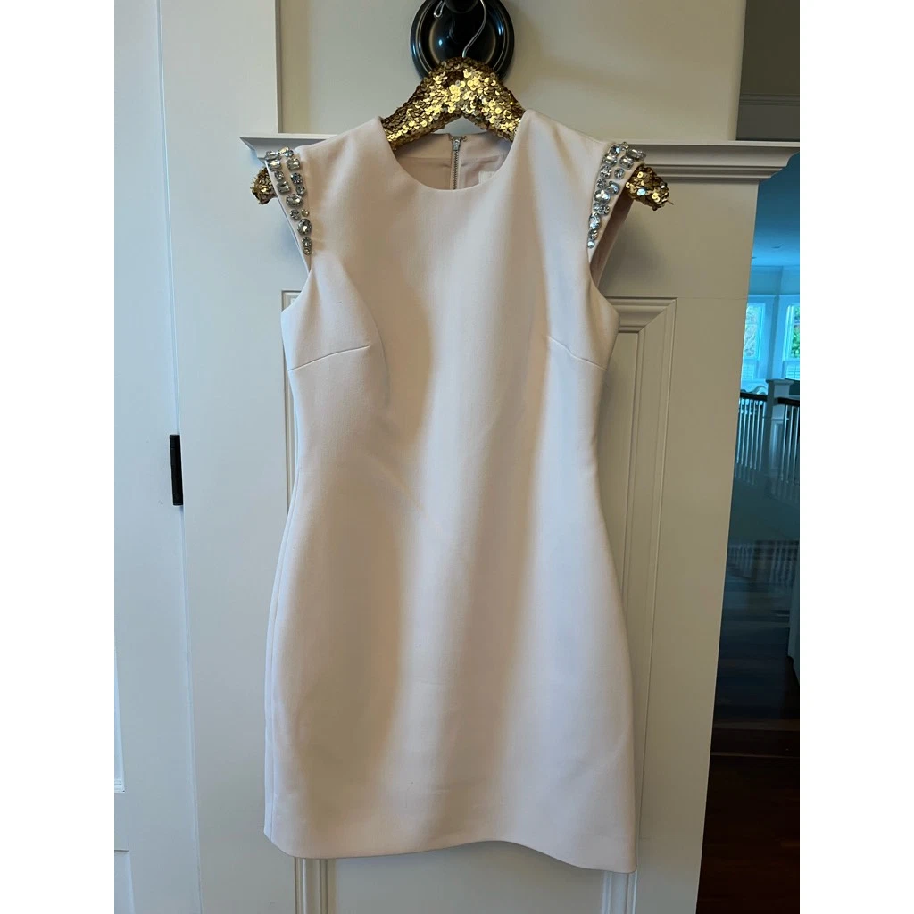 Abito da donna ballerina rosa Kate Spade manica impreziosito 2 Nuovo con etichette