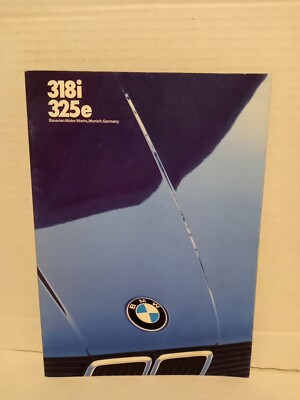 Original 1985 BMW 3 series 318i 325e automobile advertising booklet
