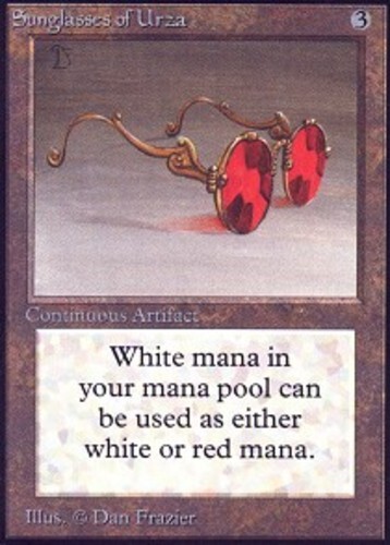 1x Sunglasses of Urza Heavy Play, English 2nd Edition Unlimited MTG Magic