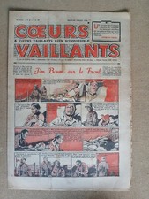 magazine Cœurs vaillants mars 1940 Tintin et Milou Jim Boum Mousse Ferrailles