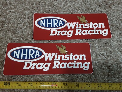 Lot of 2 Classic 90's NHRA Winston Drag Racing Decals Stickers Street Outlaw 