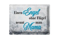 Blechschild Spruch 30X40 Cm Engel Ohne FlüGel Nennt Man Mama Deko Schild