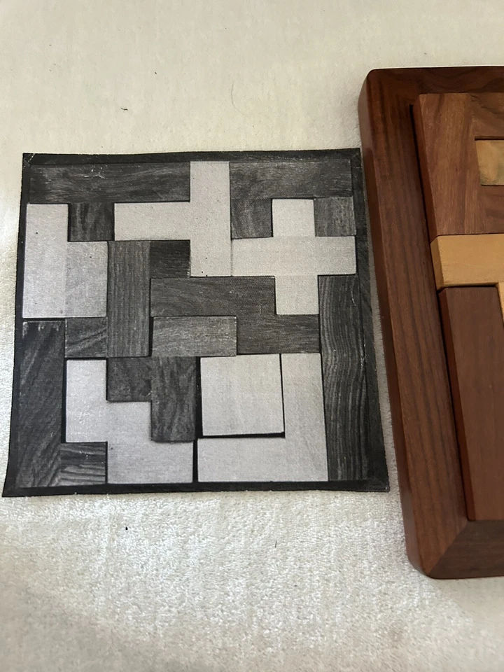 Adult Wooden Puzzle Cocktail Bar Coffee Table Pub Puzzle 6x6” Housewarming Gift - Image 2 of 4