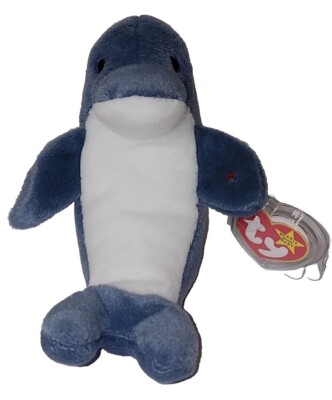 Ty Beanie Baby - ECHO the Dolphin (6 Inch) NEW MWMTs Plush Stuffed Animal Toy