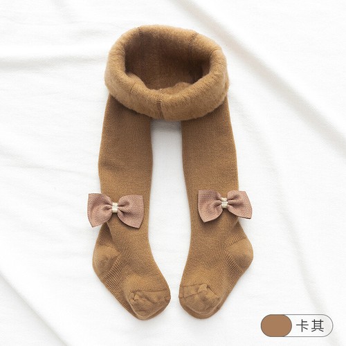 Baby Girl BOW TIGHTS Spanish Style Cotton Tights Winter Warm Thick 1 - 10 Years - Picture 30 of 54