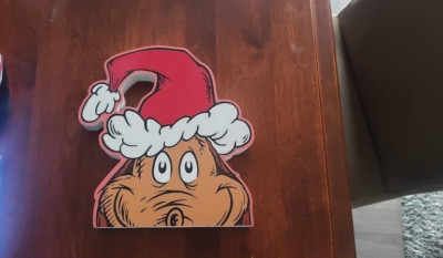 NEW How the Grinch Stole Christmas Max Tabletop Wood Decor Dr. Suess Plaque Sign