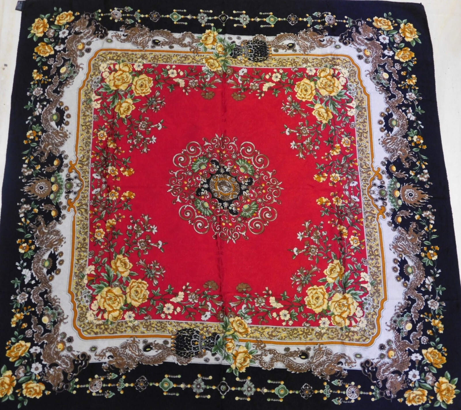Vintage 100% Pure Silk Scarf for Women 86cm x 86cm Elegant Fashion Accessory-image