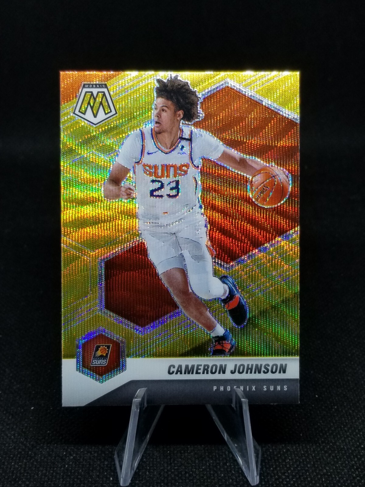 Cameron Johnson 2020-21 Panini Mosaic GOLD WAVE Prizm SSP Phoenix Suns