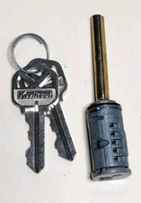 Kwikset Smartkey Deadbolt Cylinder Replacement 2 KEYS - Silver/Nickel 83373