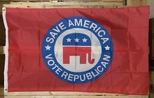 Republican Flag FREE SHIP Save America Vote Red Wave November USA Sign 3x5’