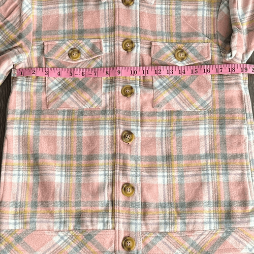 KUT from the Kloth Magnolia Plaid Shirt Jacket in Dusty Rose/Ivory. Size XS. NWT - Picture 13 of 14
