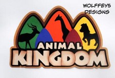 CRAFTECAFE DISNEY ANIMAL KINGDOM TITLE premade paper piecing scrapbook DIECUT