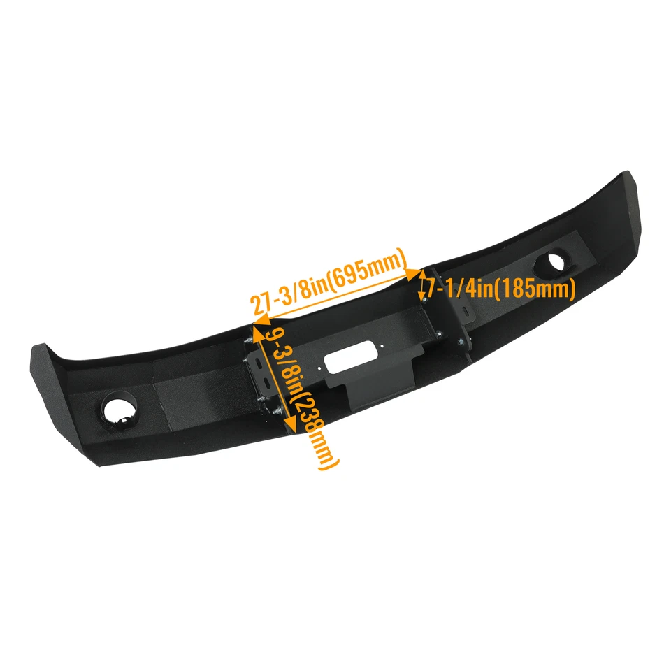 适用于 1992 - 1996 年福特 F-150 F-250 F-350 钢粉涂层前保险杠 22-415-92 — 第 4/4 张图片