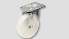 80mm Poly Caster Fixed Trolley Wheels – Heavy-Duty, Smooth Rolling - Pack of 4