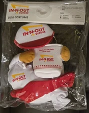 NWT In-N-Out Burger Dog Halloween Costume Size Small In N Out New With Hat Cup