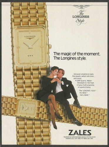 Longines Style - 1989 Vintage Print Ad 