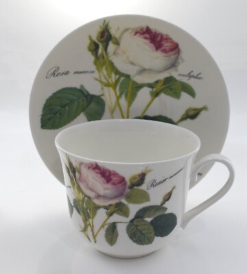 Roy Kirkham Redoute Roses große Tasse Frühstückstasse Jumbotasse +Untere 8,7 cm