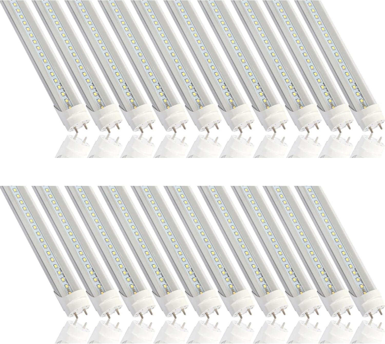 20 Pack 4FT LED T8 Ballast Bypass Type B Light Tube, 32W, 6000K,4160Lm,Dual-Ende