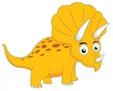 triceratops dinosaur heat transfer iron on not embroidered 3 inch 1pc