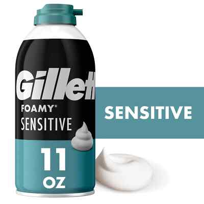 Gillette Foamy Classic - Sensitive Shave Foam for Men Original Scent, 11.0 oz