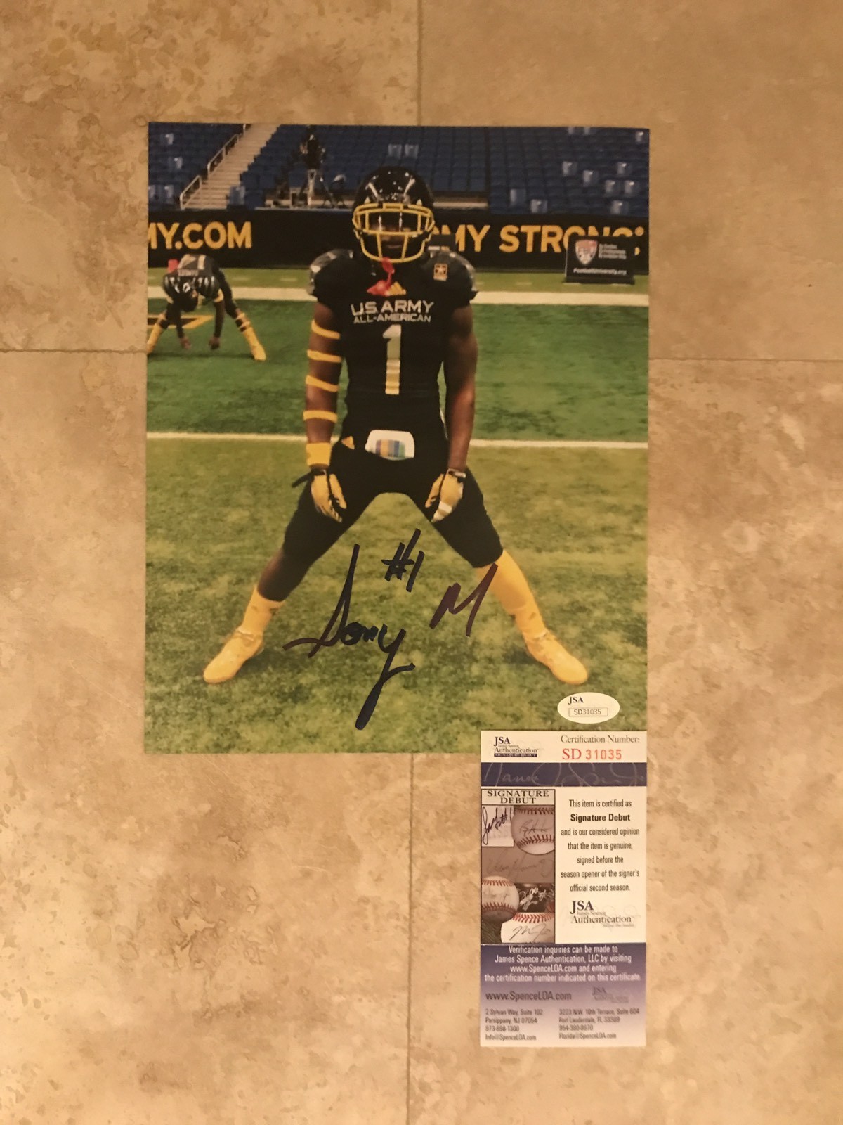 Sony Michel Autographed Signed Georgia Bulldogs 8 X 10 Photo JSA SD31035 