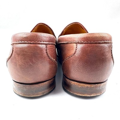 Foot Joy Men Handsewn Brown Woven Leather Penny Loafer 31982  display picture 2