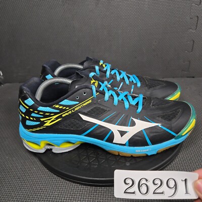 Mizuno Waveknit Lightning Volleyball Shoes Womens Sz 11.5 Black Athletic Trainer
