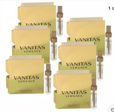 Versace Vanitas 6 x 1.5mL. EDP Splash For Women Read Listing New On Card 6 Pcs.