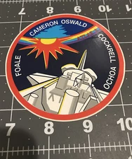 NEW Vintage STICKER Decal NASA STS 56 SSBUV Discovery Crew Mission ATLAS 2 USA