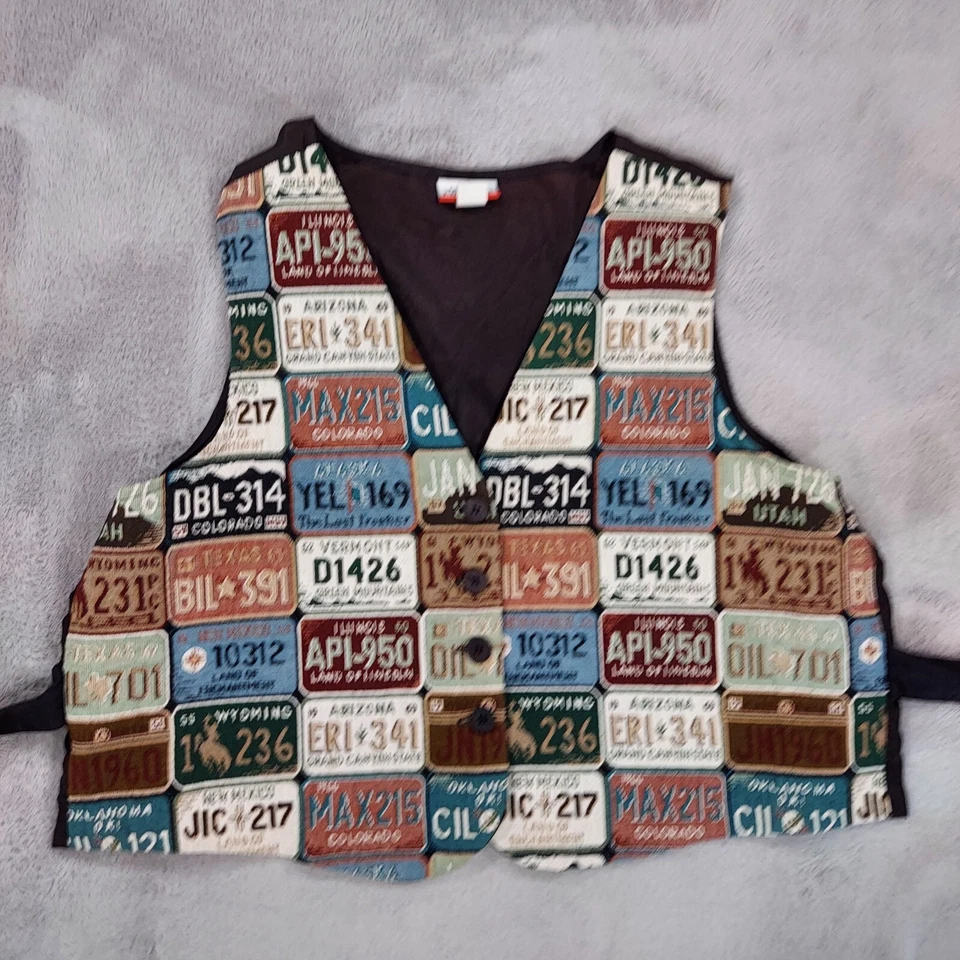 Vintage Moda International Forelli Vest Womens License Plate USA Made Classic - Image 3 of 4