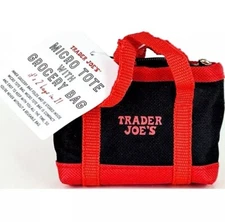 Trader Joes Micro Mini Tote With Grocery Bag 2 In 1 Mini Limited Edition 🛍️🔥