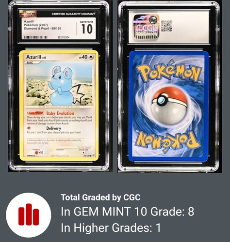 Azurill graded CGC 10 for sale on eBay
