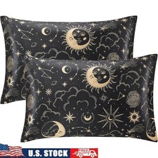 Silky Satin Pillowcase Hair Skin Protection Envelope Design Machine Washable New